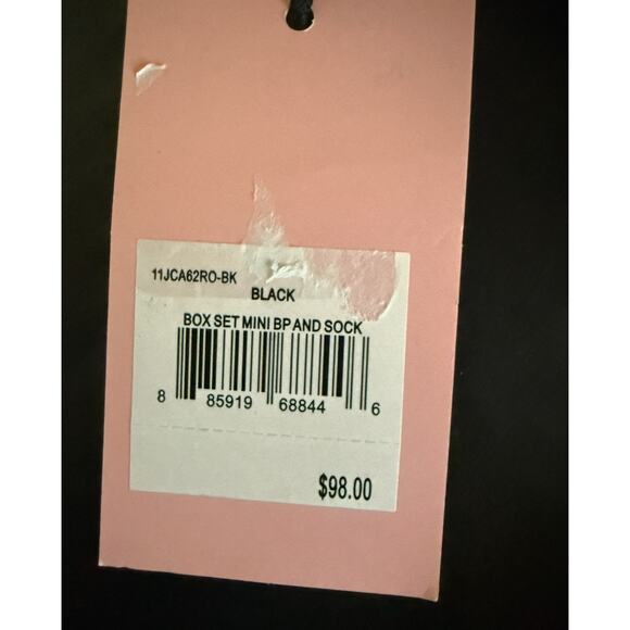 Juicy Couture Mini Backpack Black Faux Leather Gold Hardware New with Tags - Picture 6 of 8